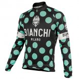 2017 Abbigliamento Ciclismo Bianchi Milano Ml Nero e Verde 2 Manica Lunga e Salopette